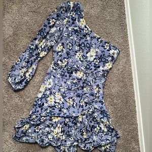 ASTR the Label Cara Floral One Sleeve Ruffle Mini Dress